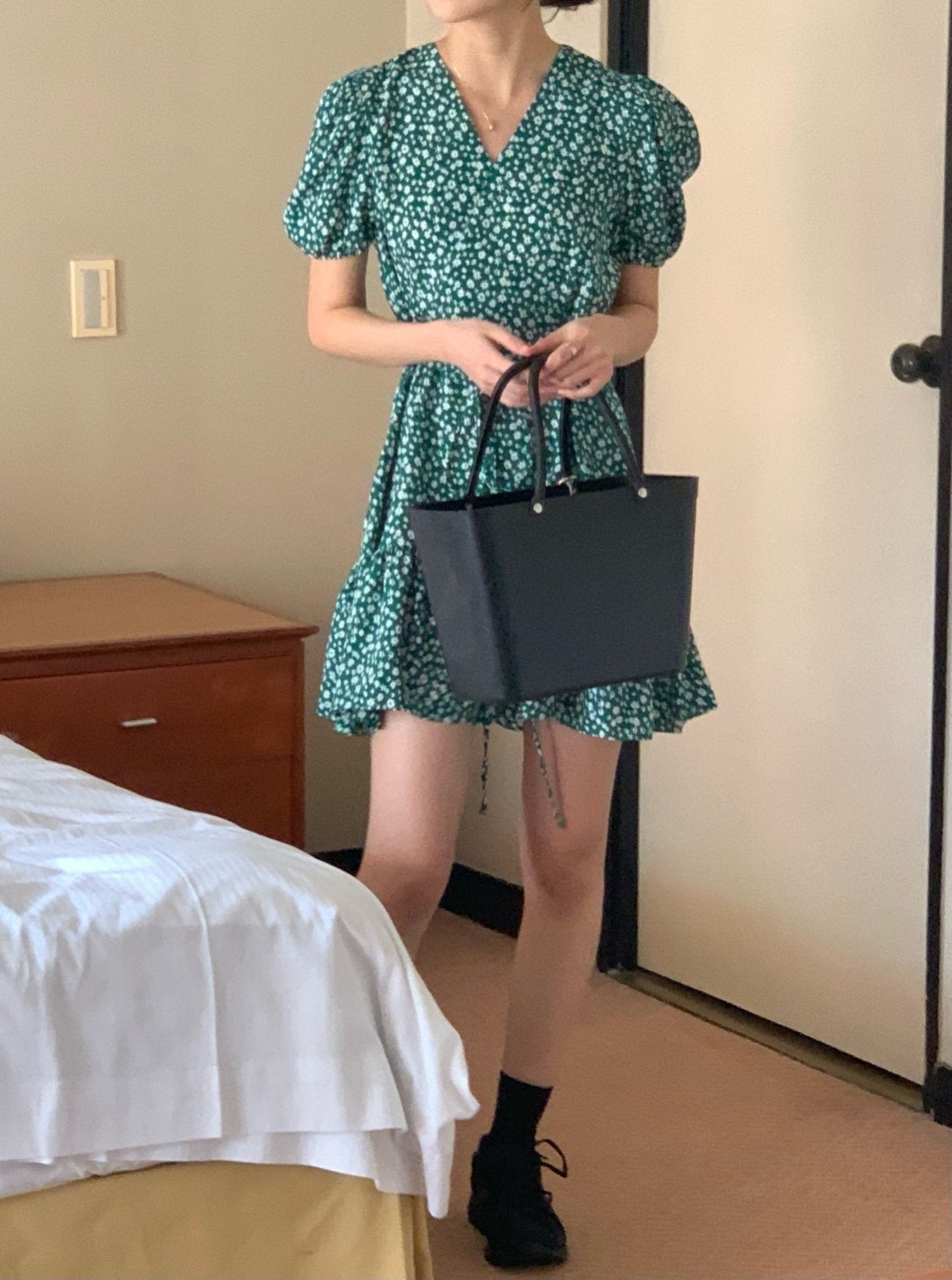 Floral Open Back Dress