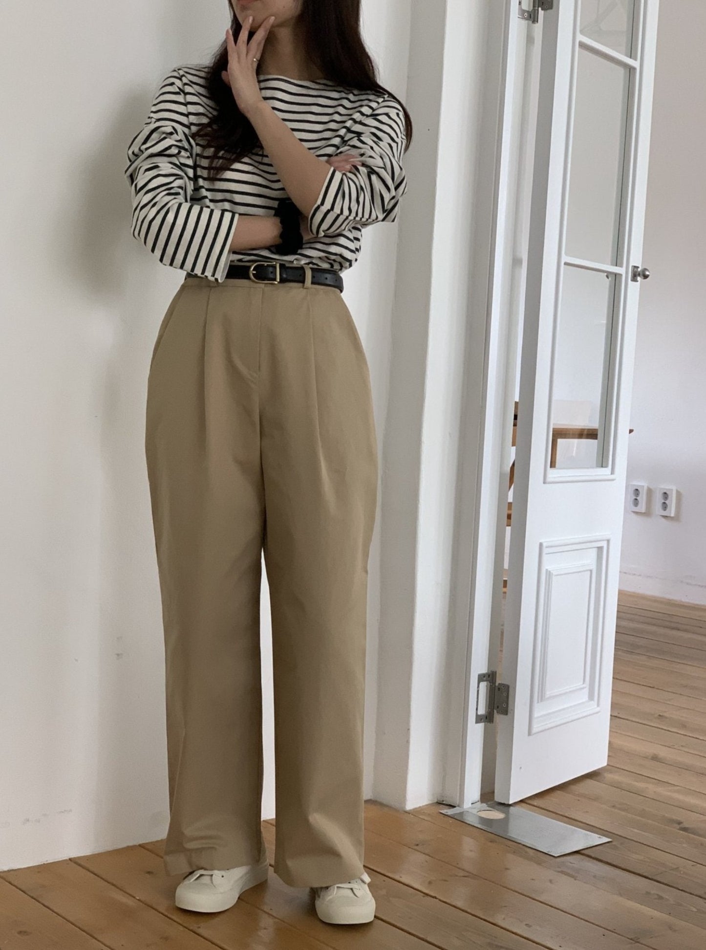 Cotton Pleated Trouser