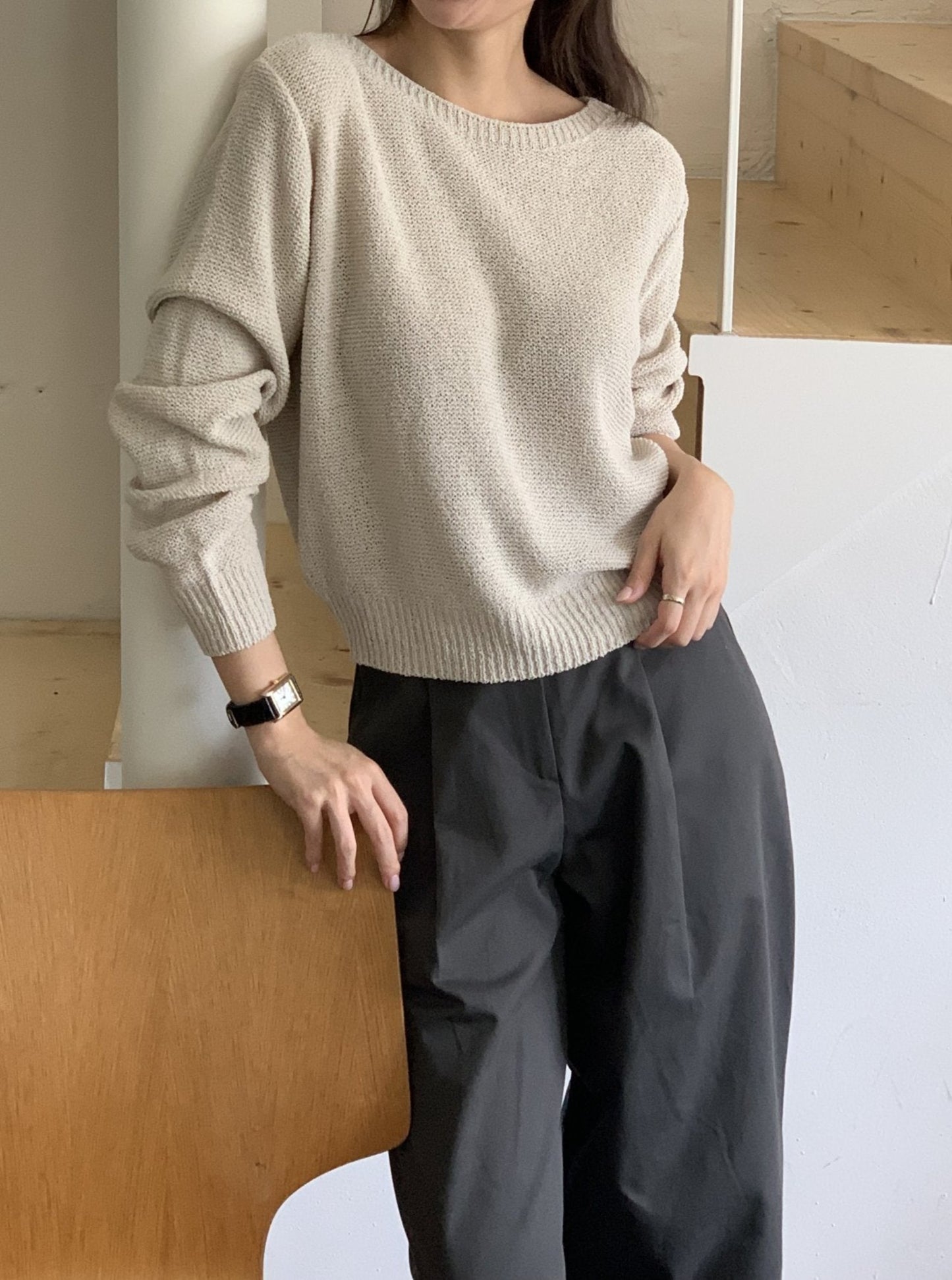 Cotton Pleated Trouser