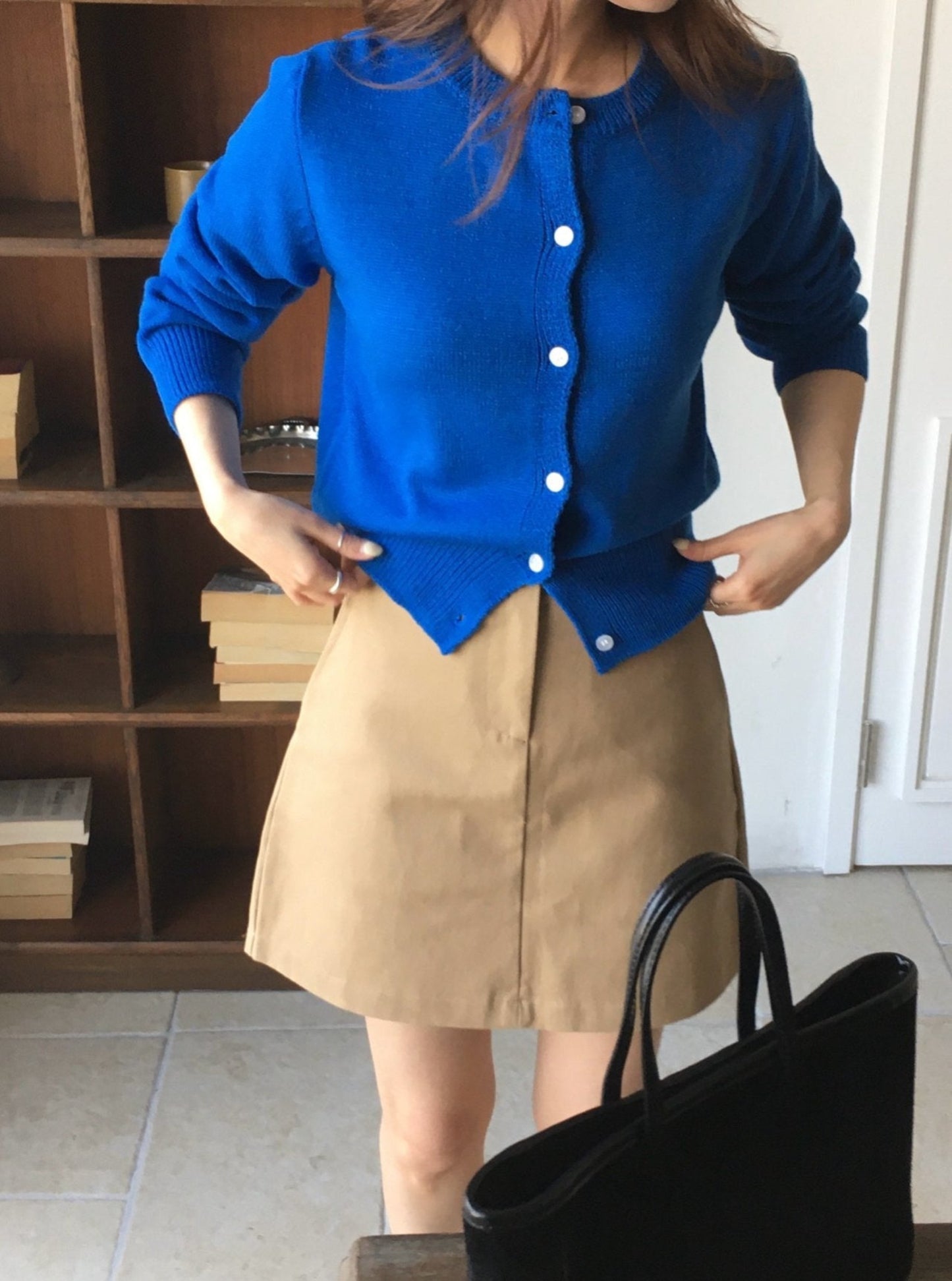 Basic Crew Neck Cardigan