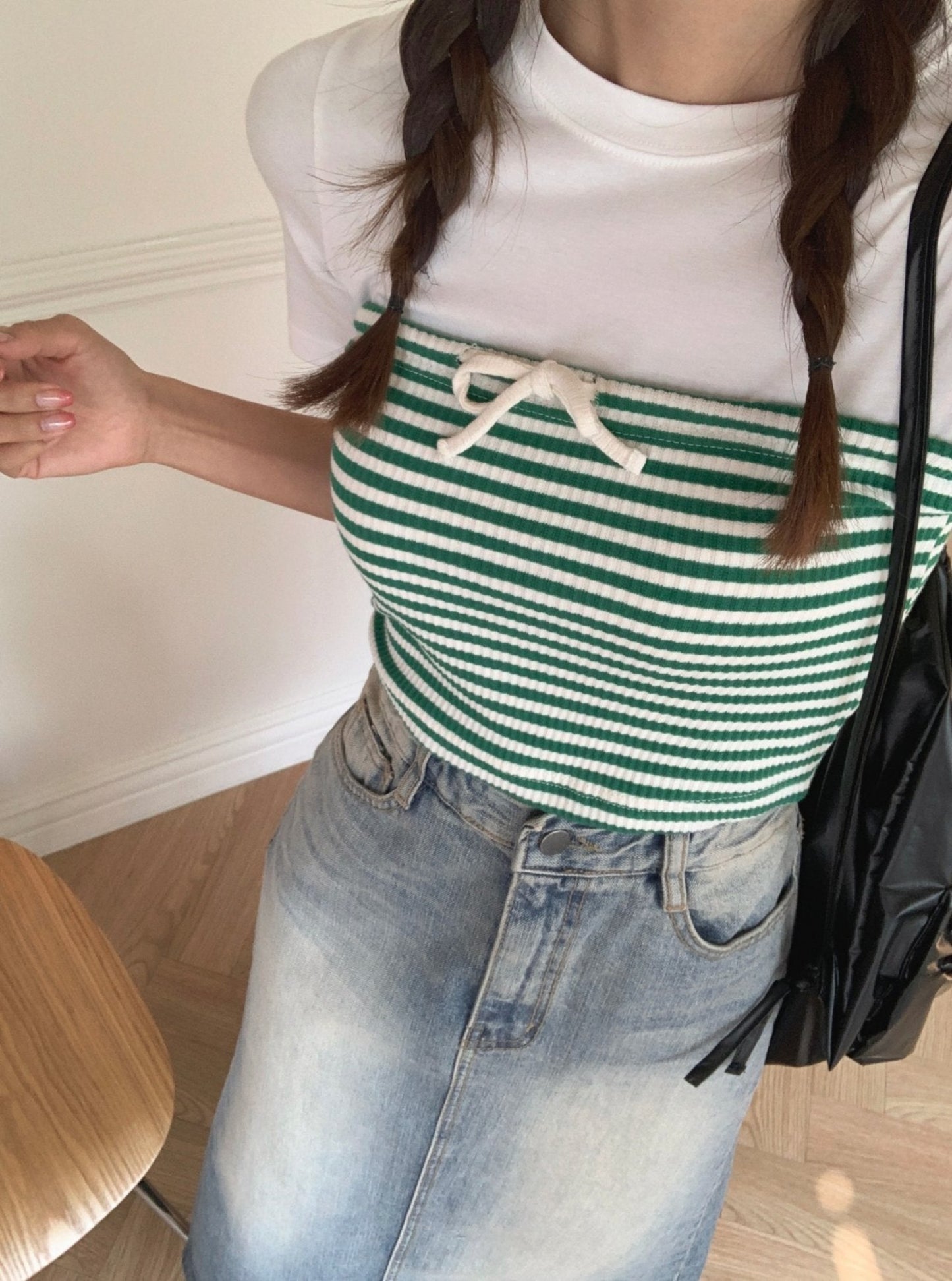 Stripe Rib Tube Top