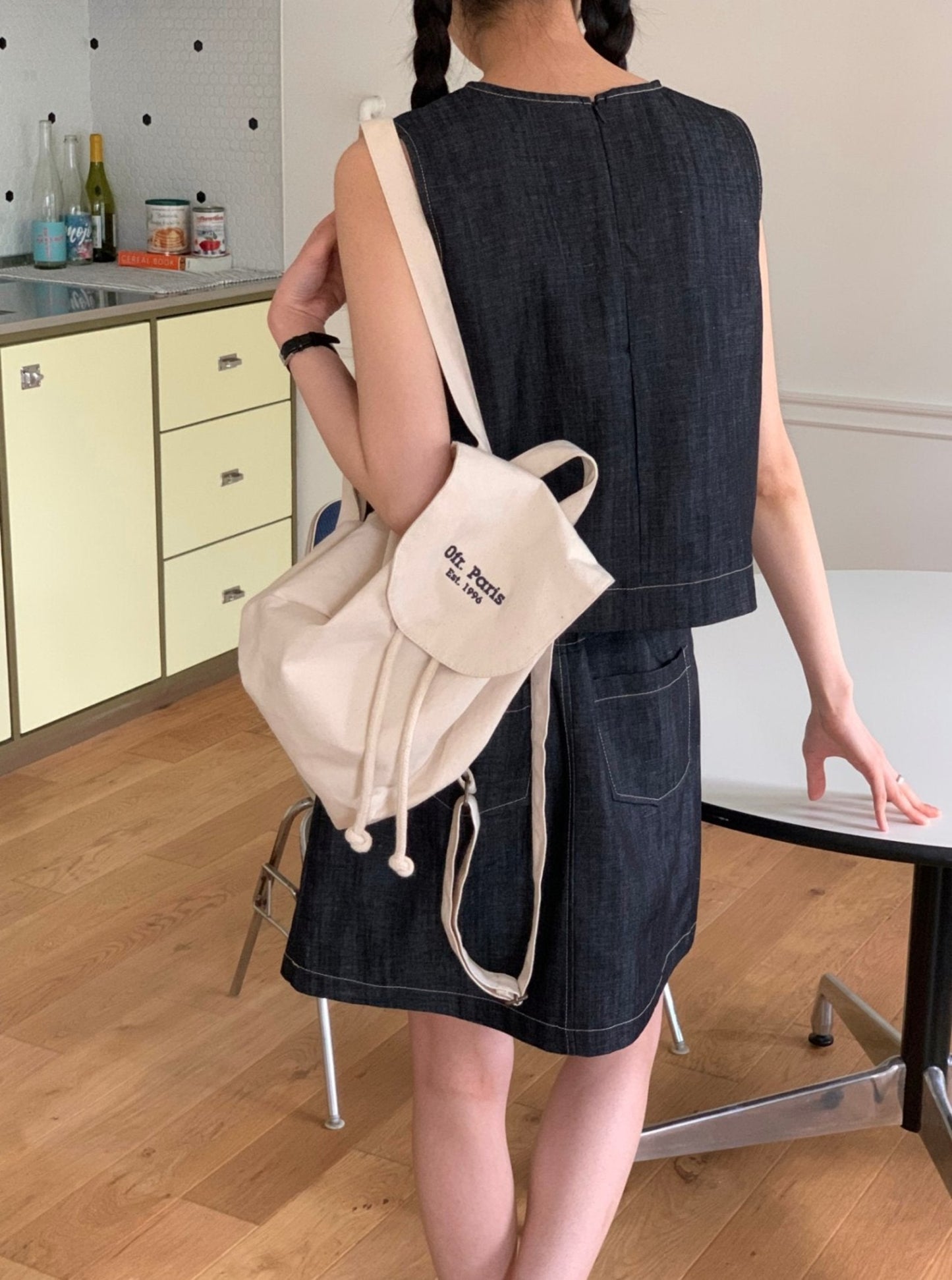 Denim Linen Sleeveless Top