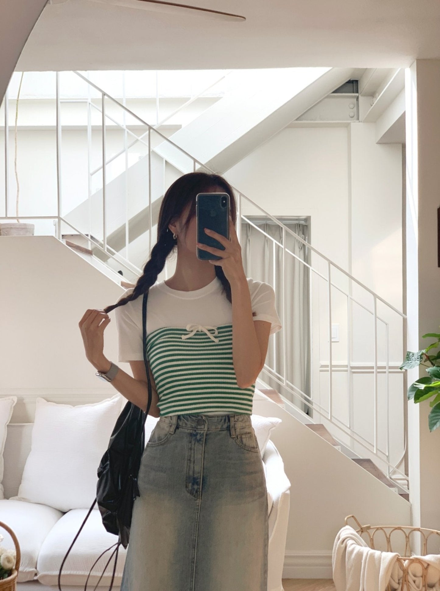 Stripe Rib Tube Top