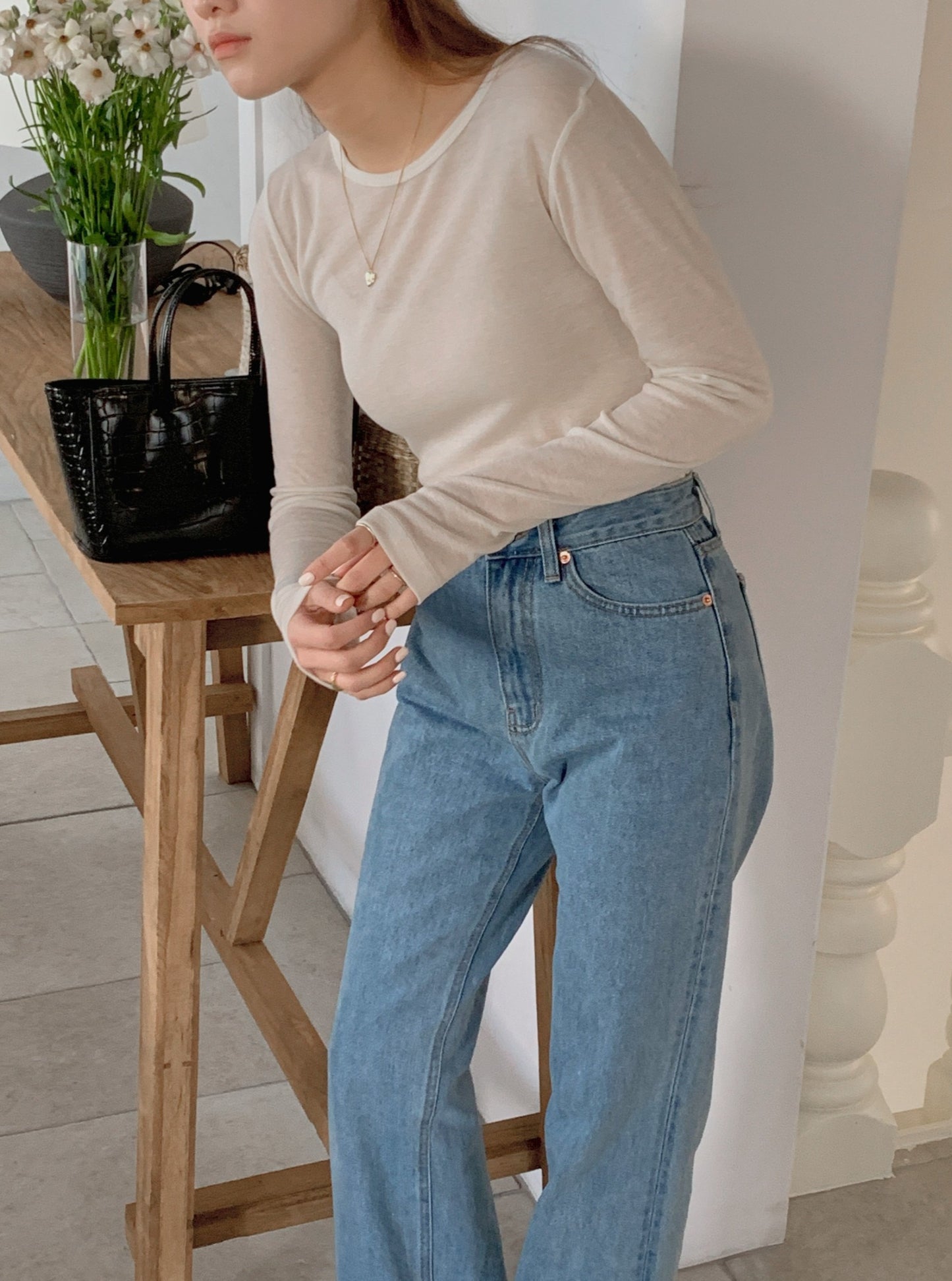 Semi-Transparent Long Sleeve Tee