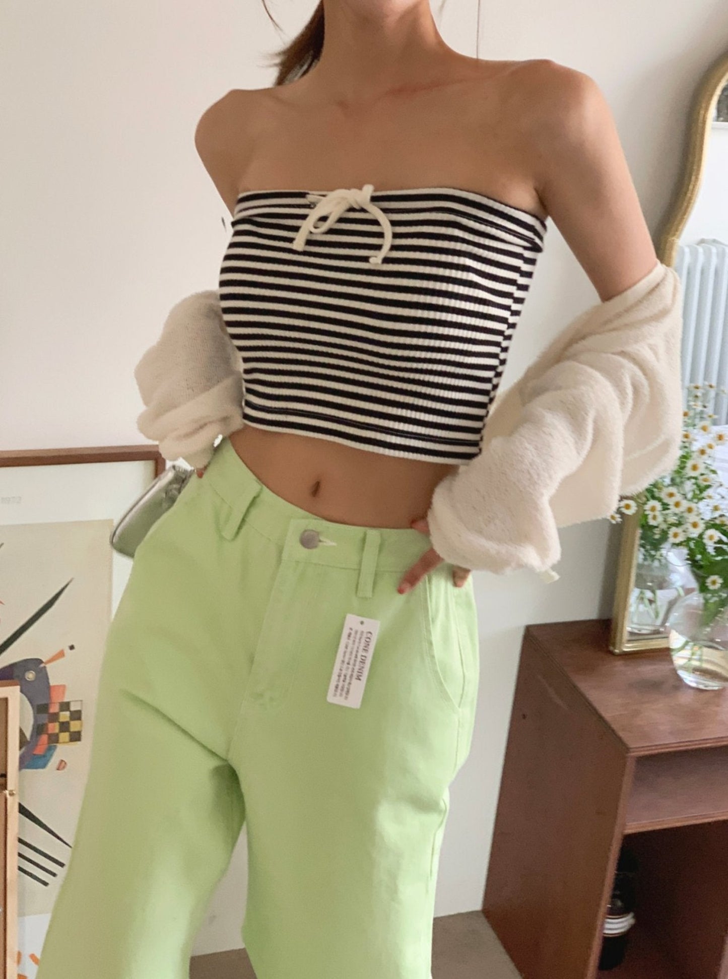 Stripe Rib Tube Top