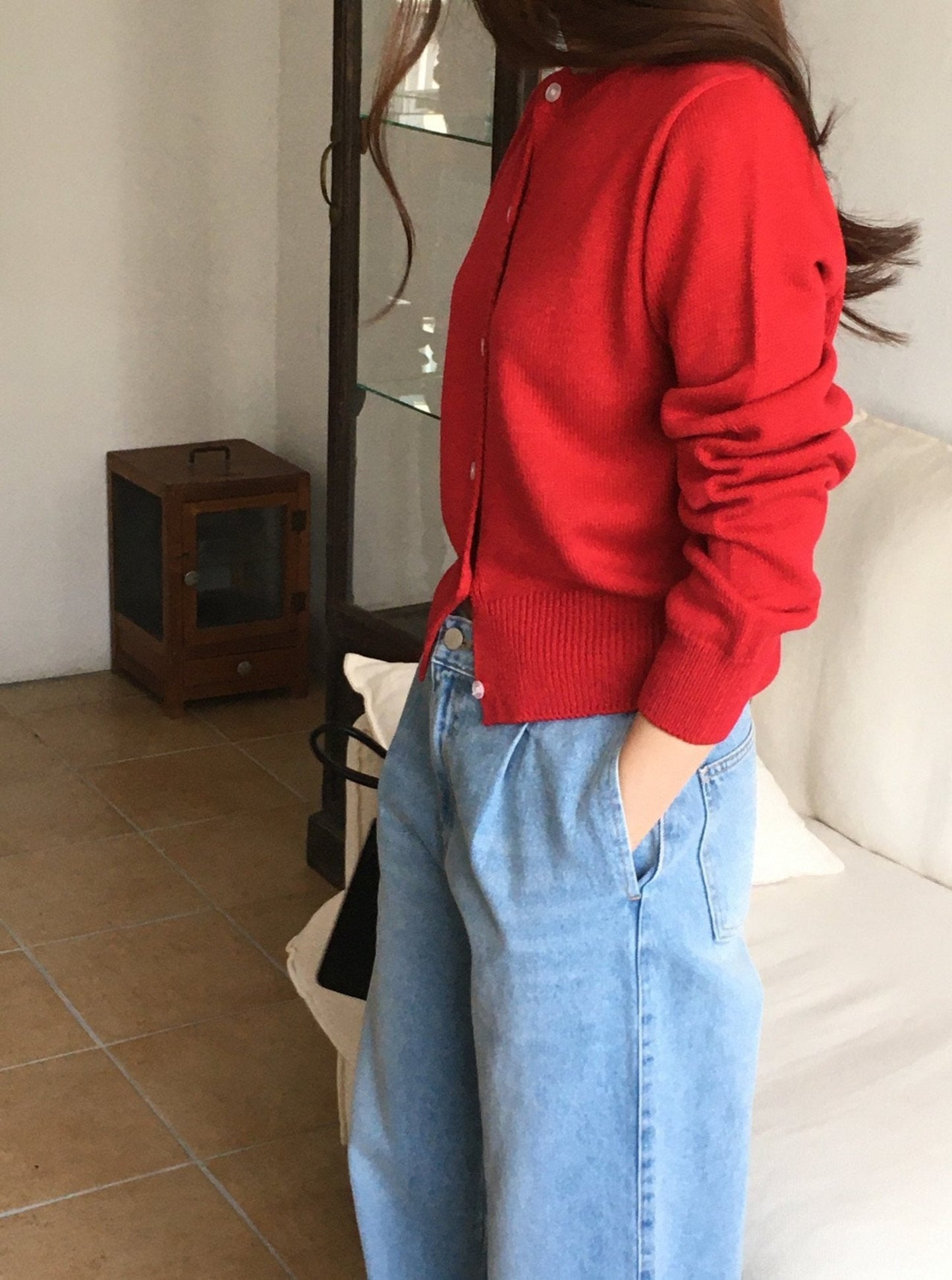 Basic Crew Neck Cardigan