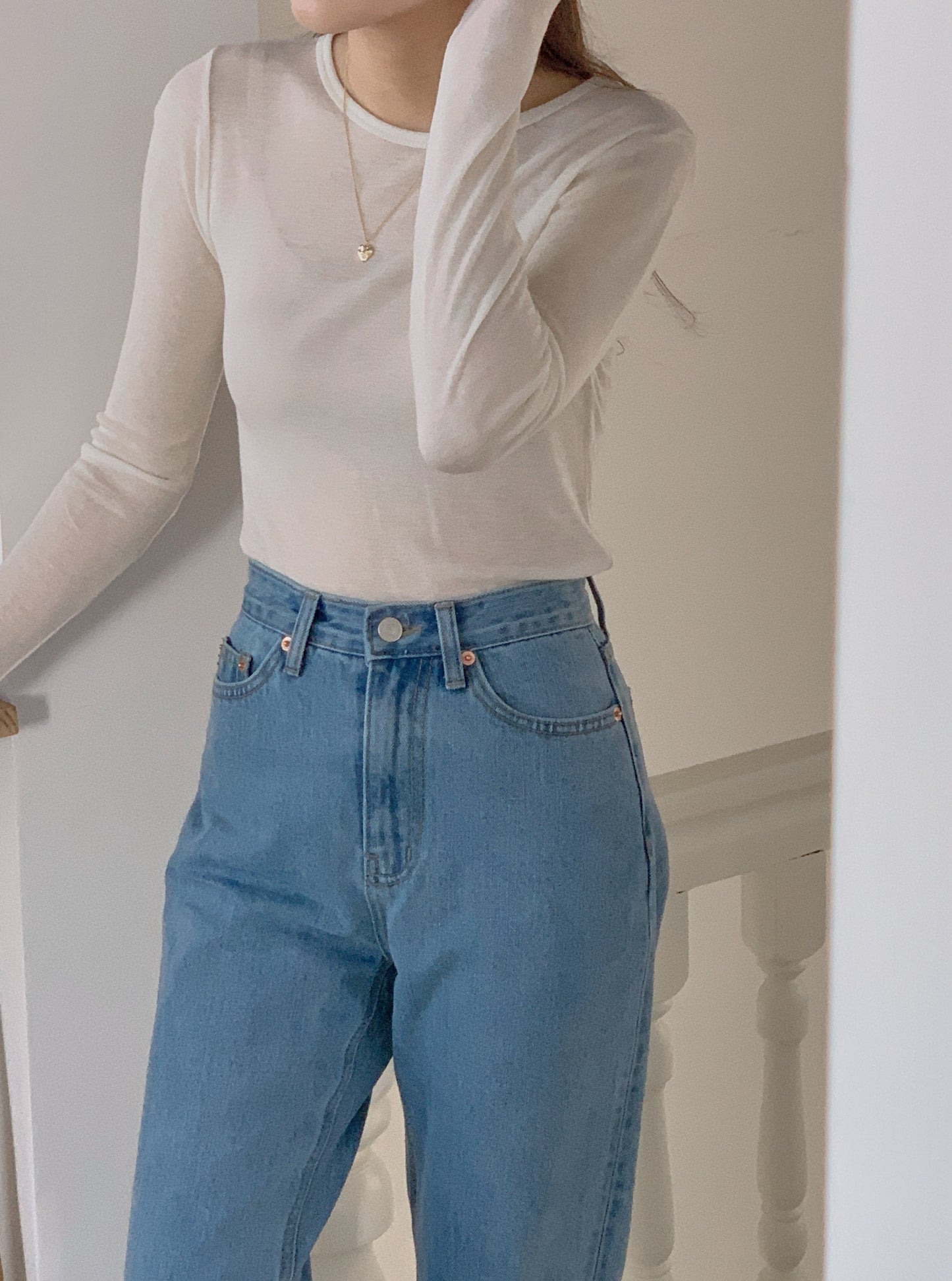 Semi-Transparent Long Sleeve Tee