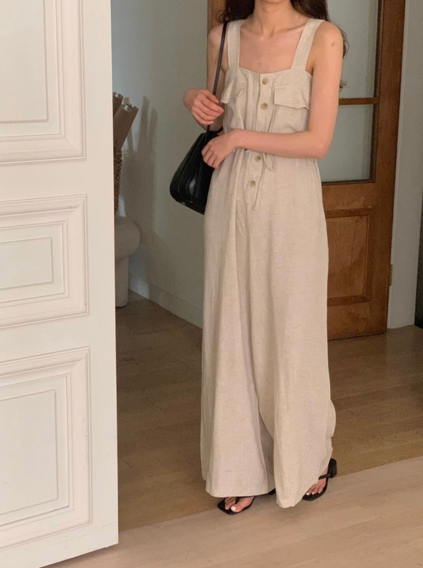 Sleeveless Linen Jumpsuit