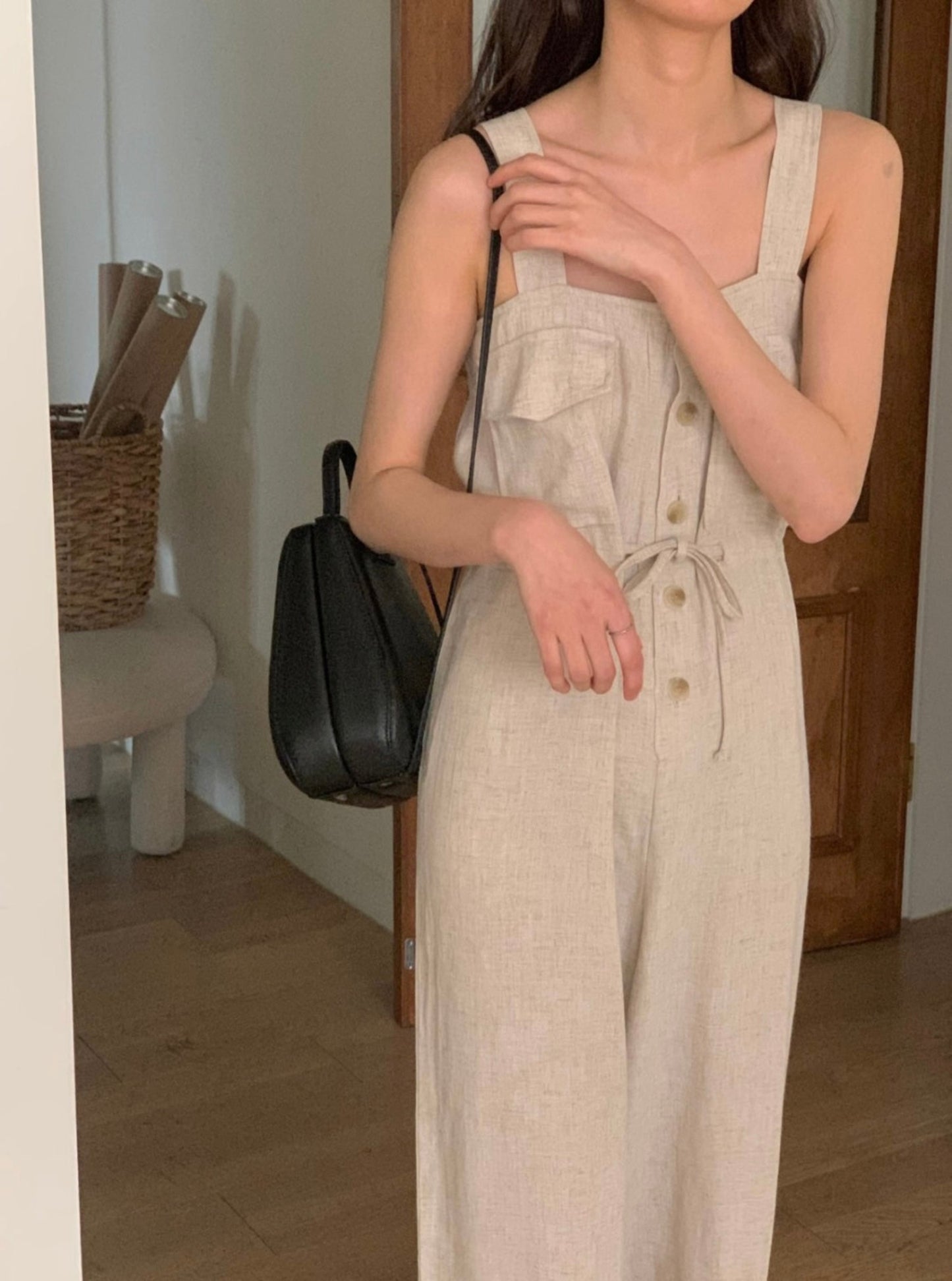 Sleeveless Linen Jumpsuit
