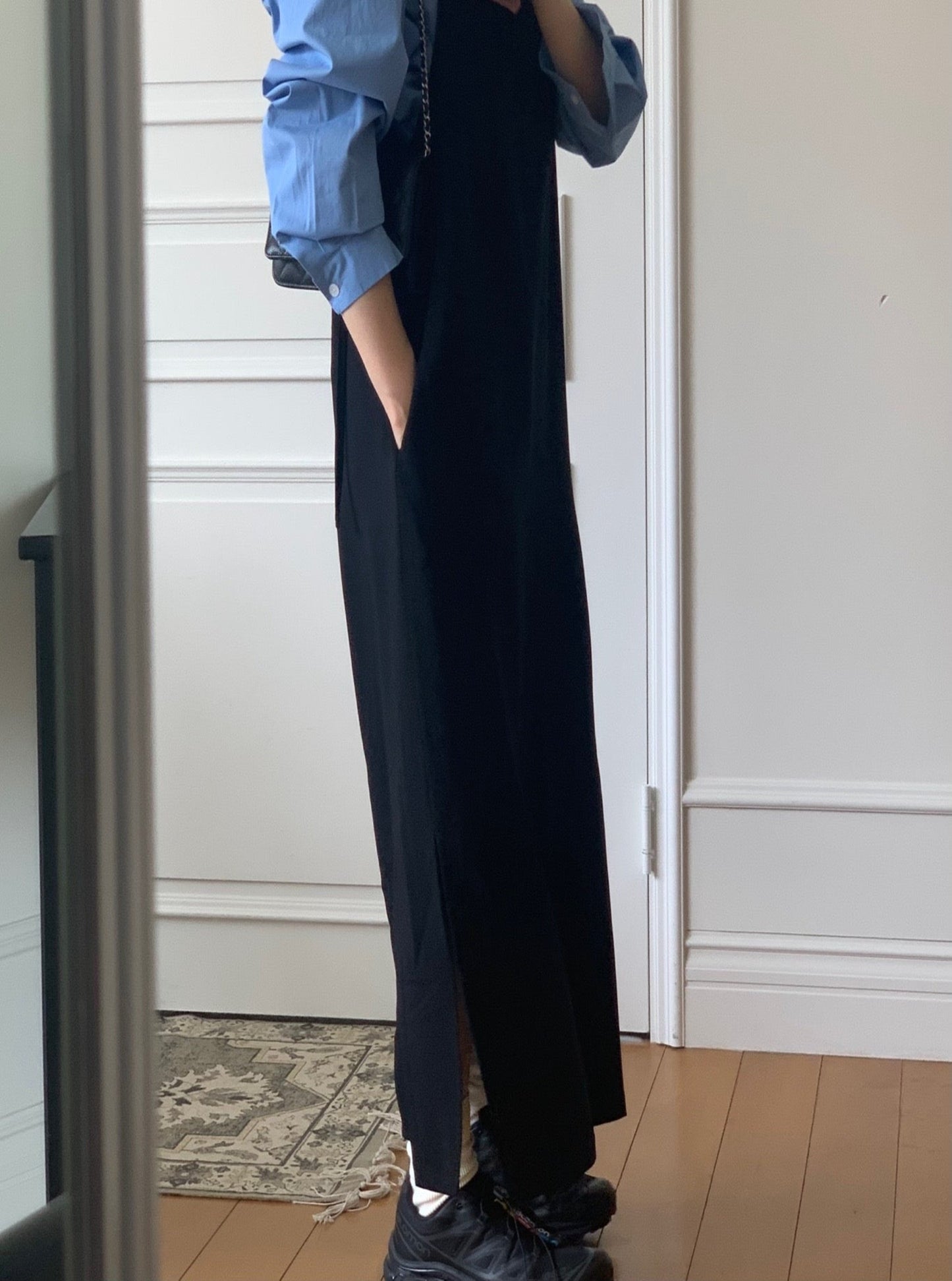 Bustier Slit Midi Dress