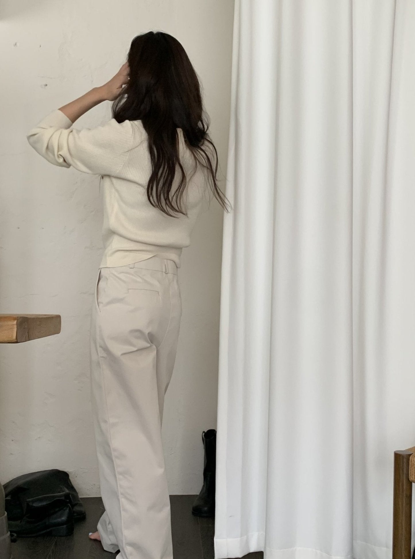 Cotton Pleated Trouser