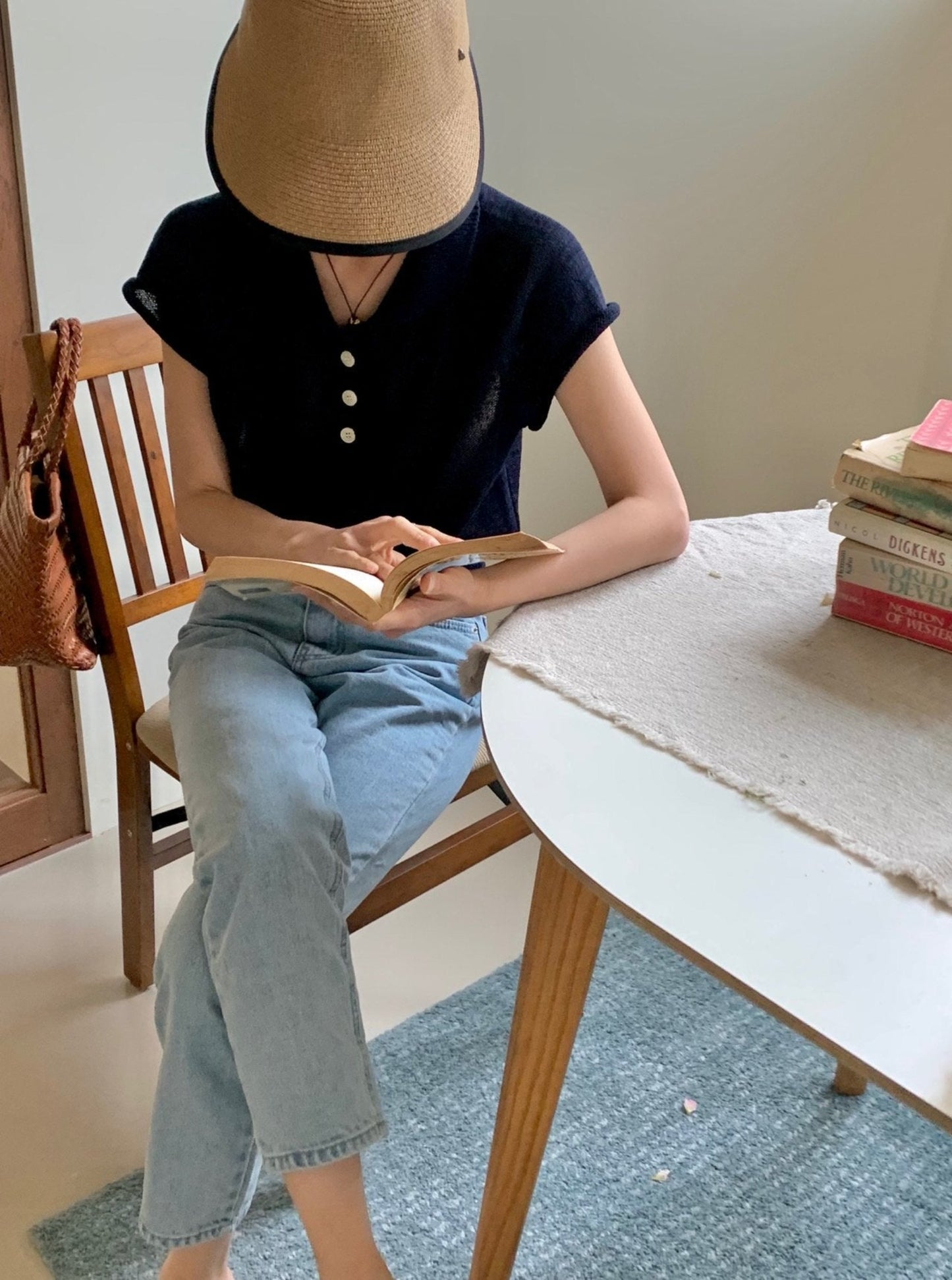 Collar Short Sleeve Knit