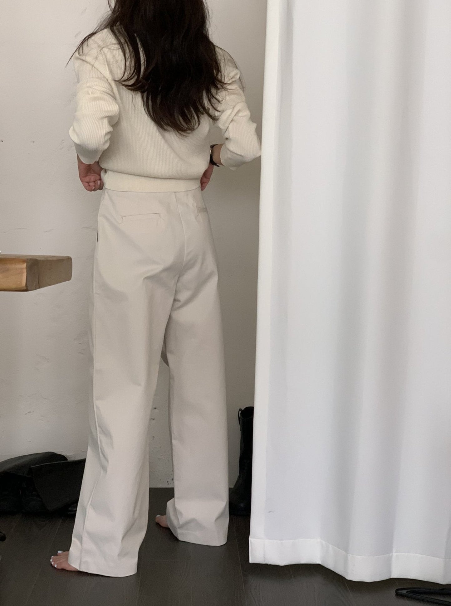 Cotton Pleated Trouser