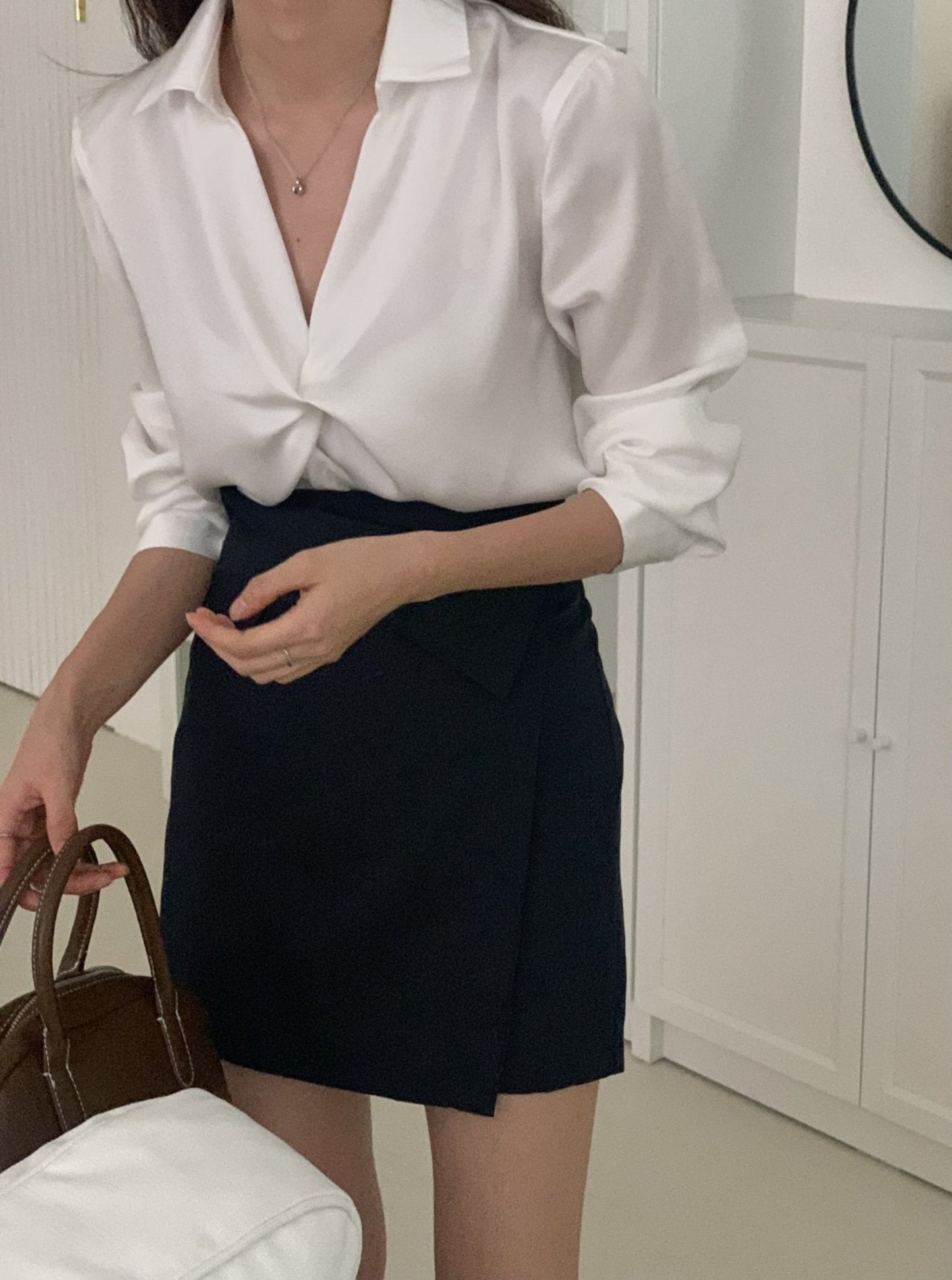 Knot Satin Blouse