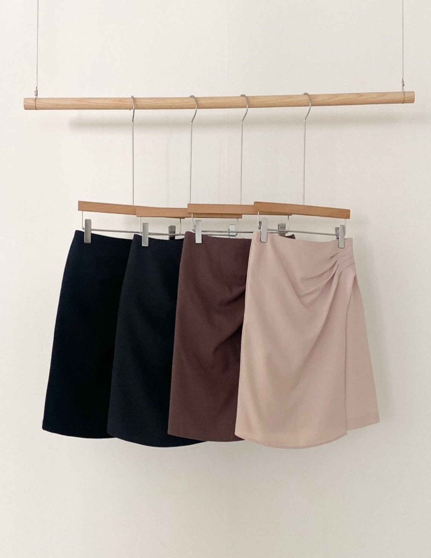 Pleats Wrap Skirt
