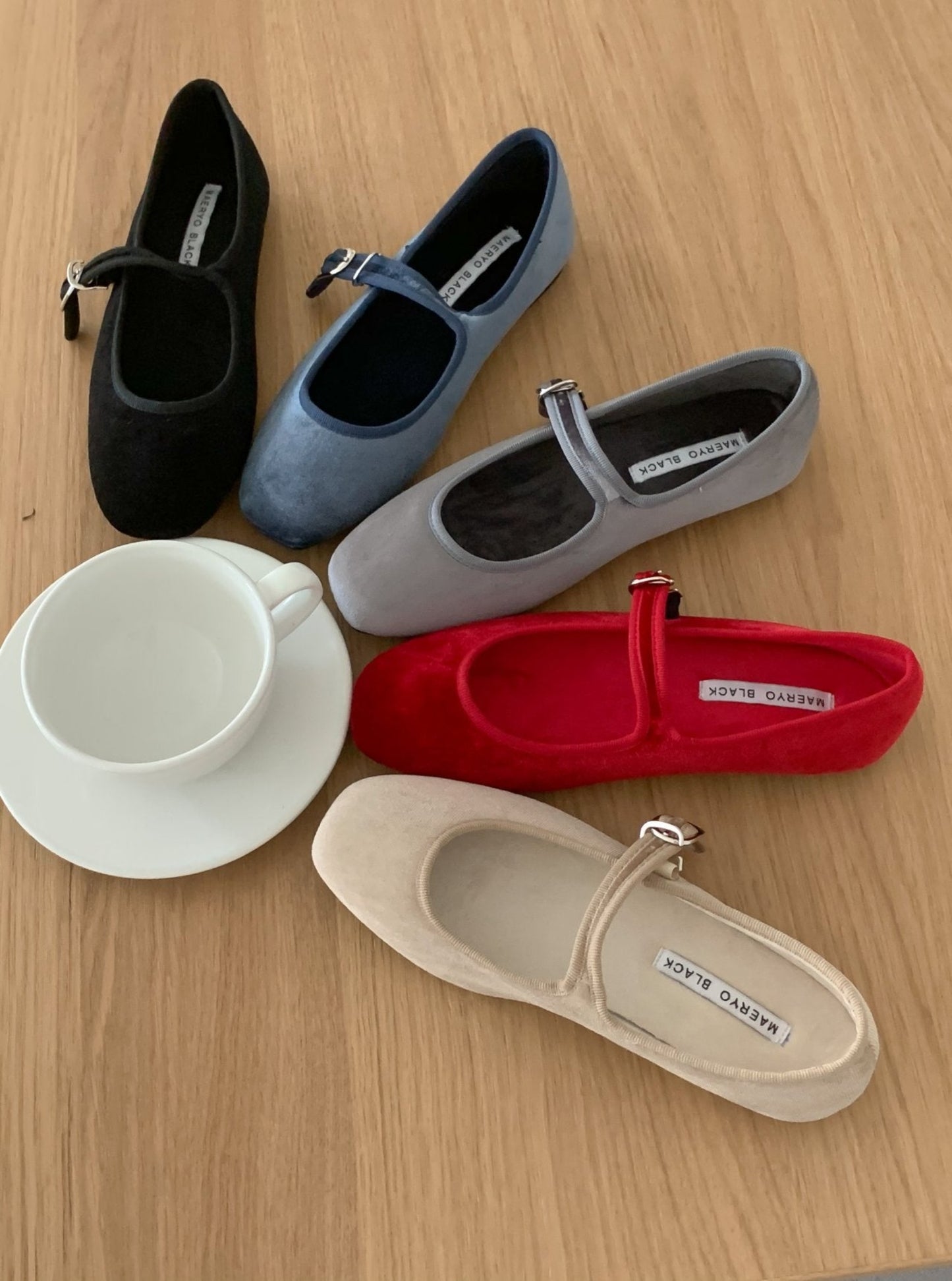 Mary Jane Velvet Flats
