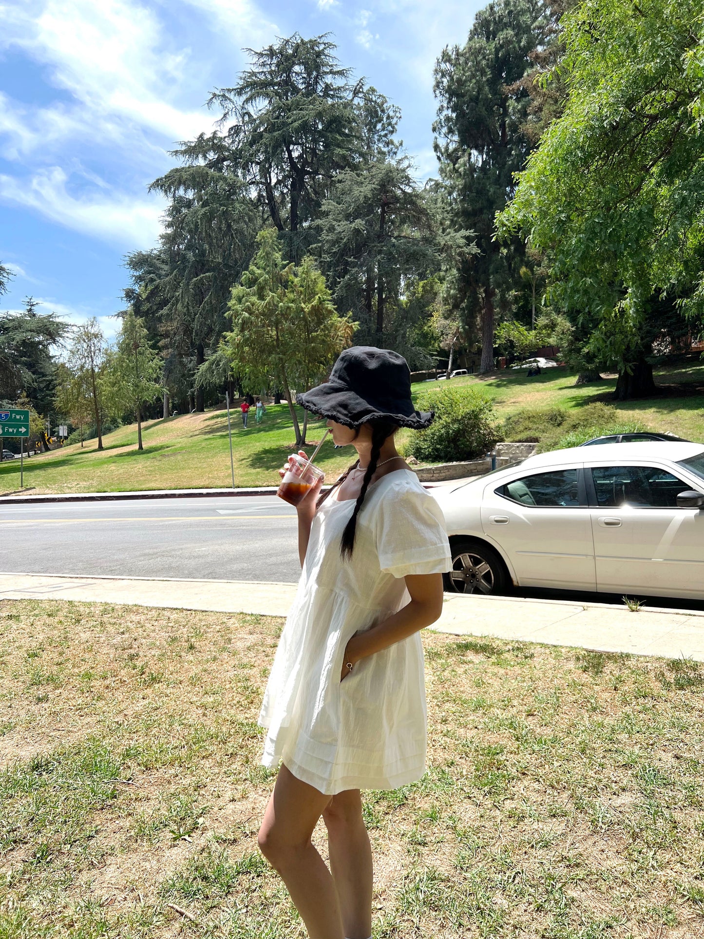 Square Neck Puff Mini Dress