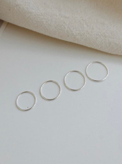 925 Silver 4pcs Ring Set