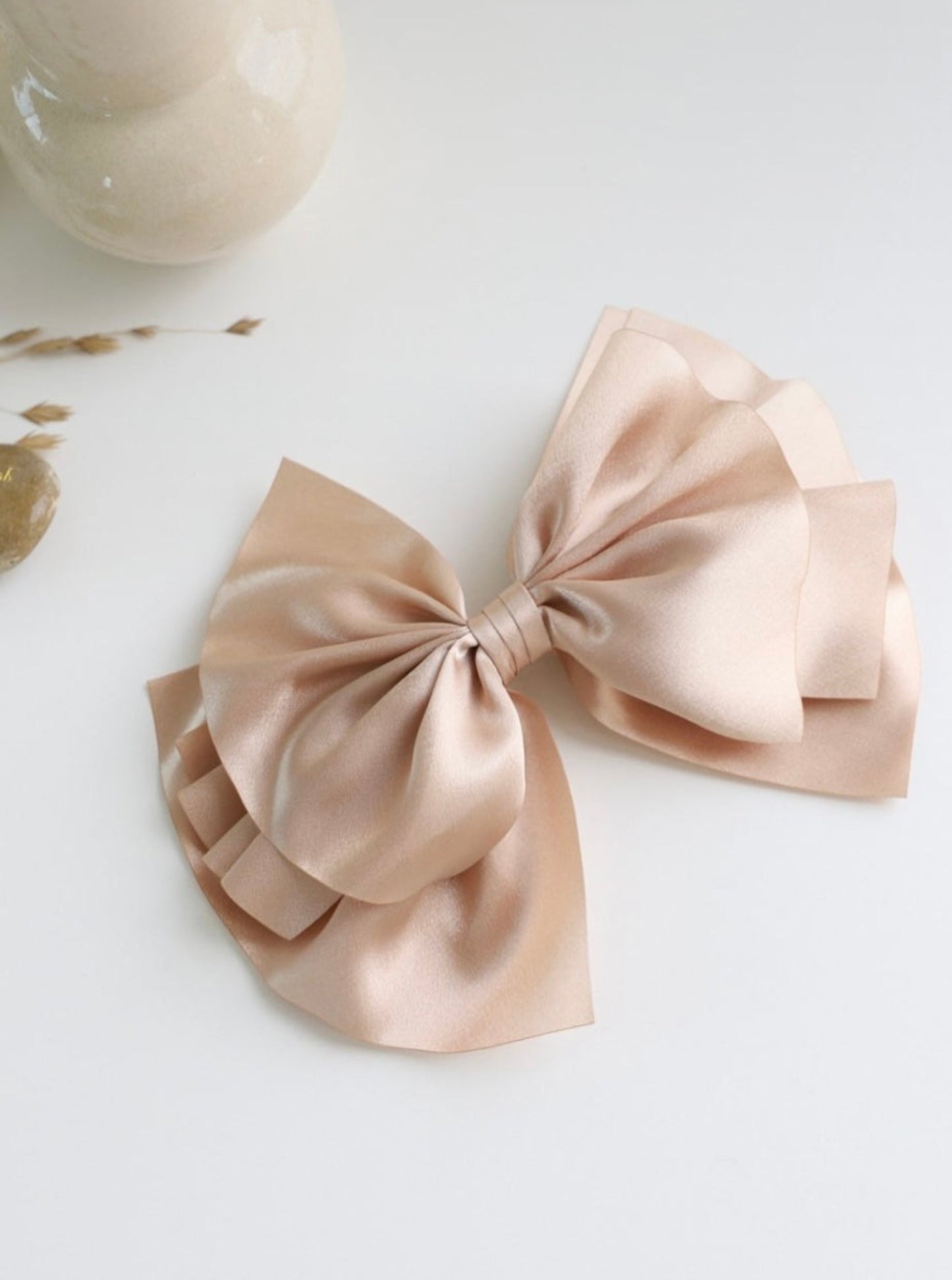 Satin Jumbo Bow Hair Clip