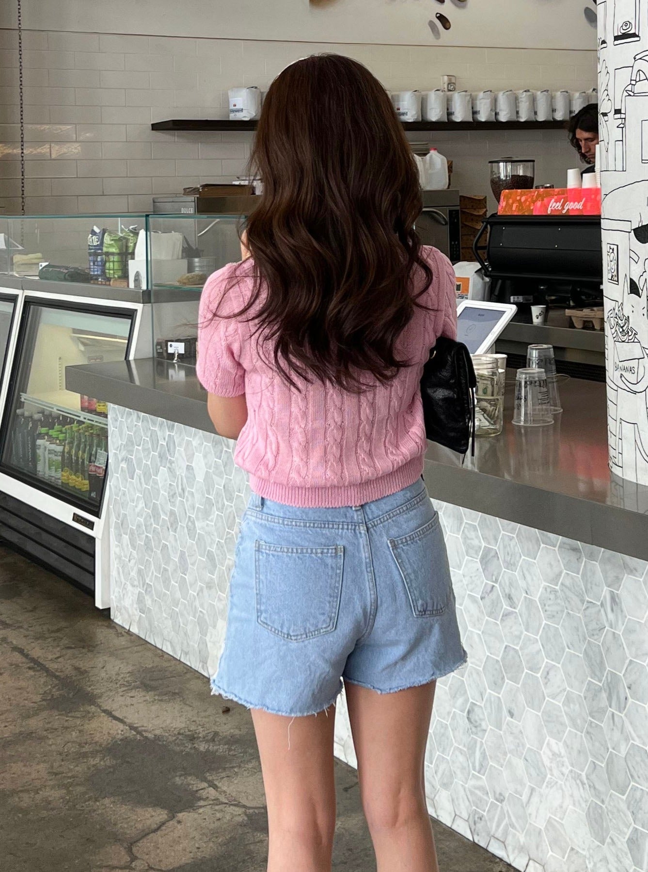 Distressed Denim Shorts