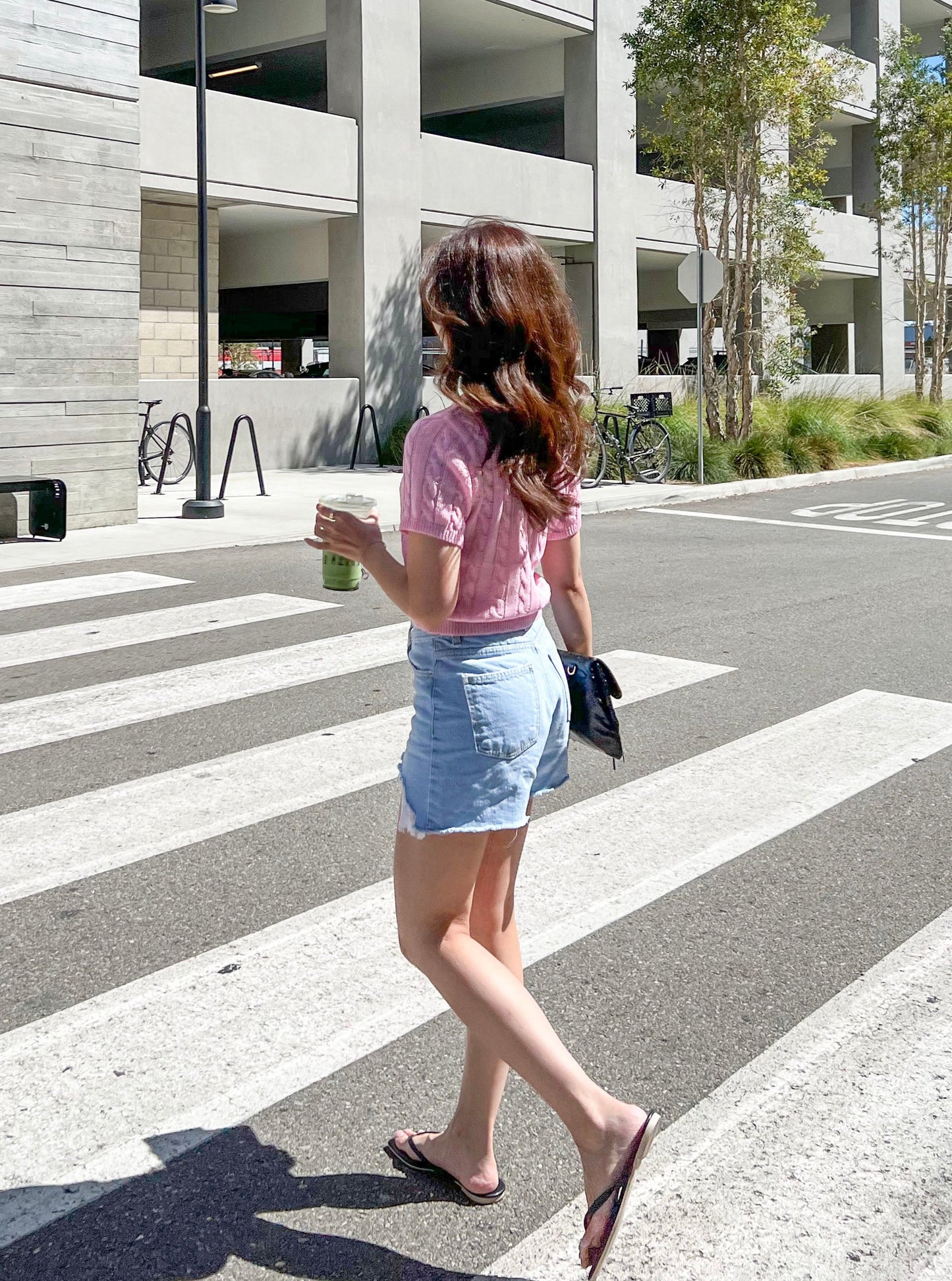 Cable Knit Cropped Tee
