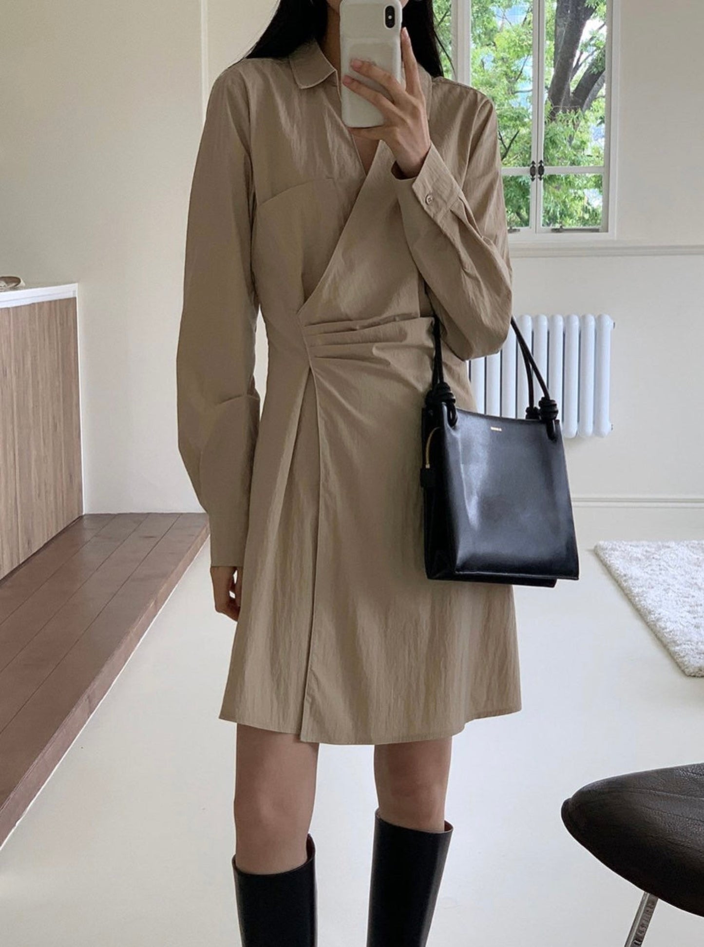 Wrap Shirt Dress