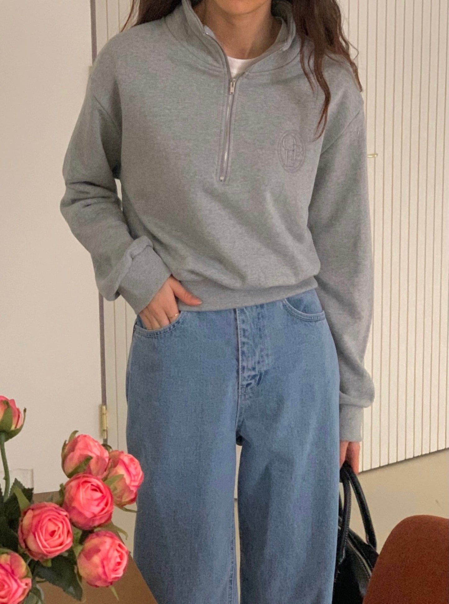 Half Zip-Up Sweatshirt