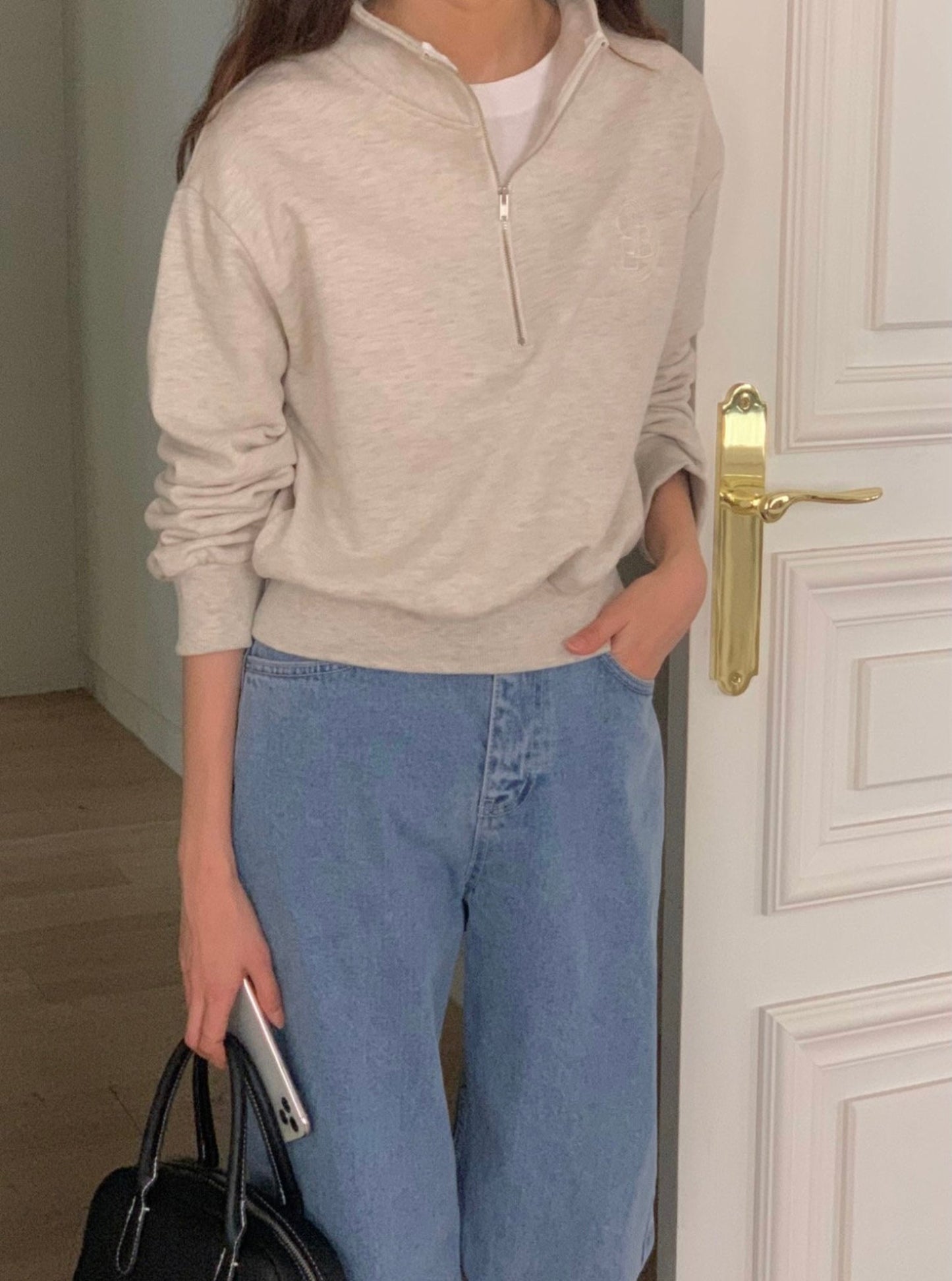 Half Zip-Up Sweatshirt