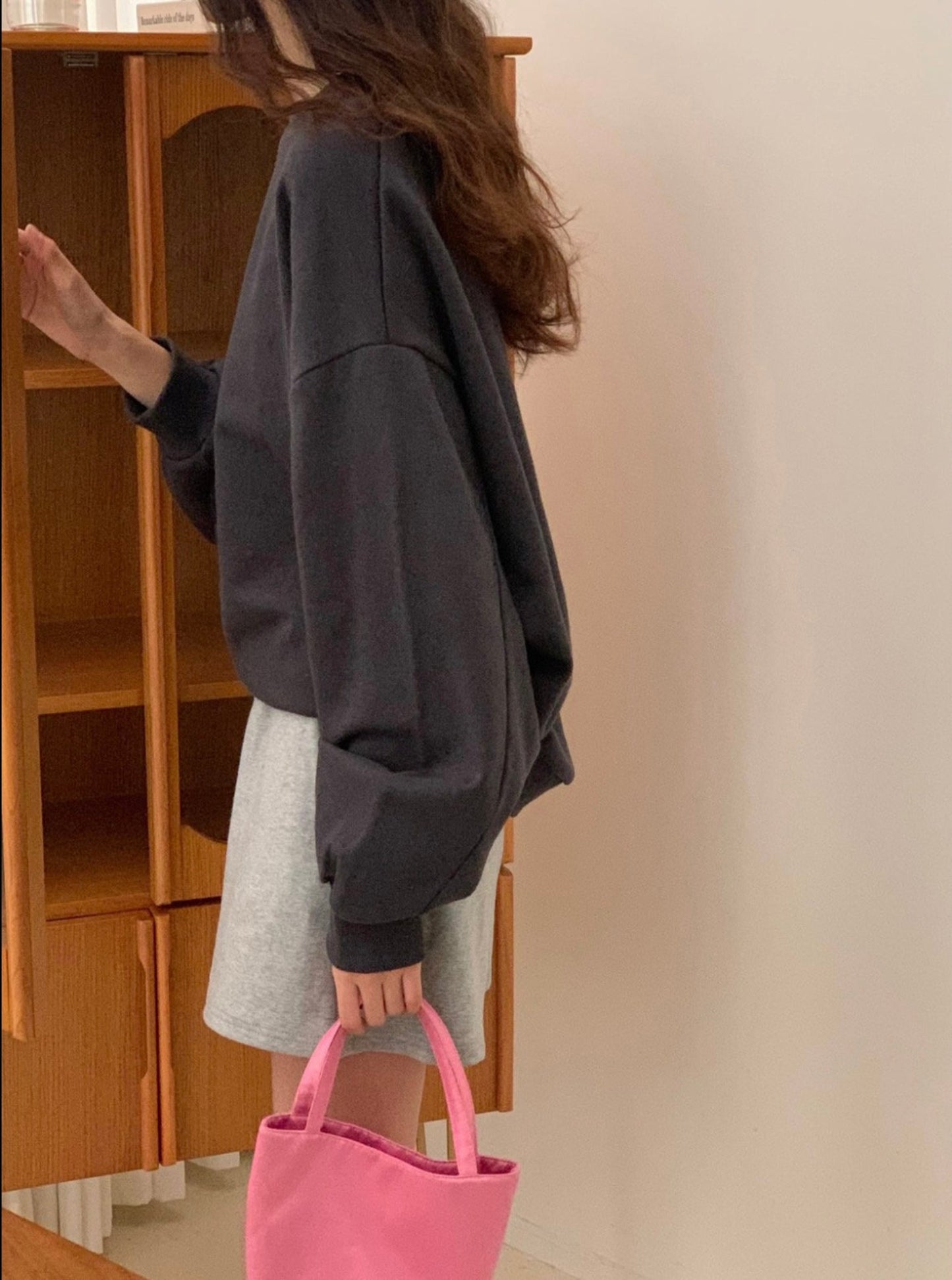 Oversized Solid Sweatshirt