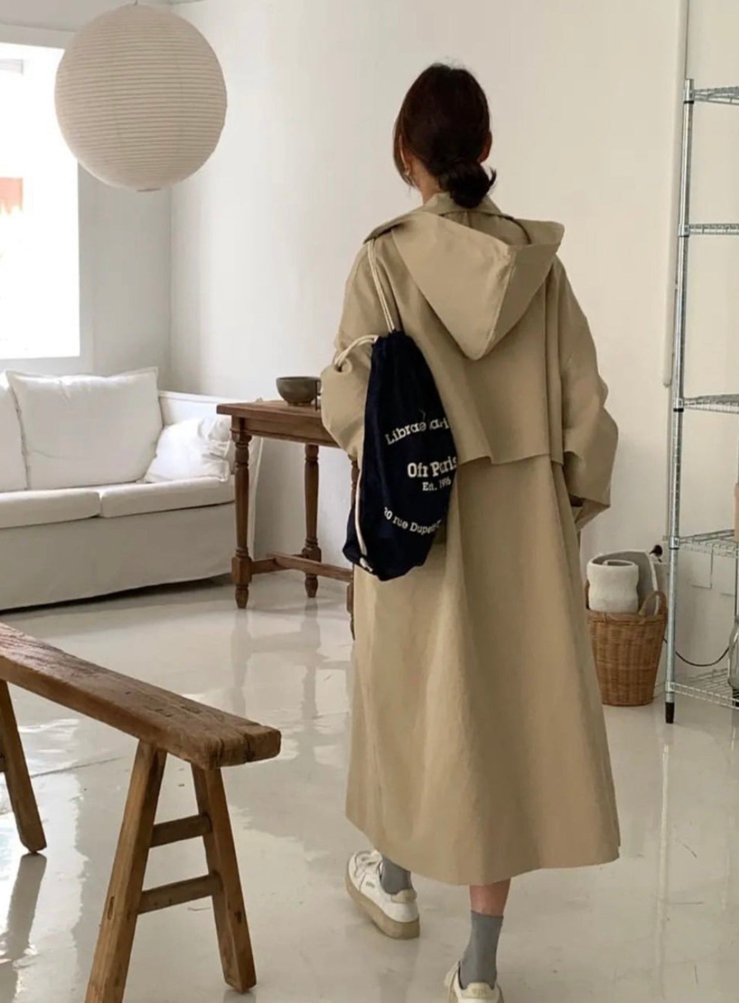 Hoodie Oversized Trench Coat