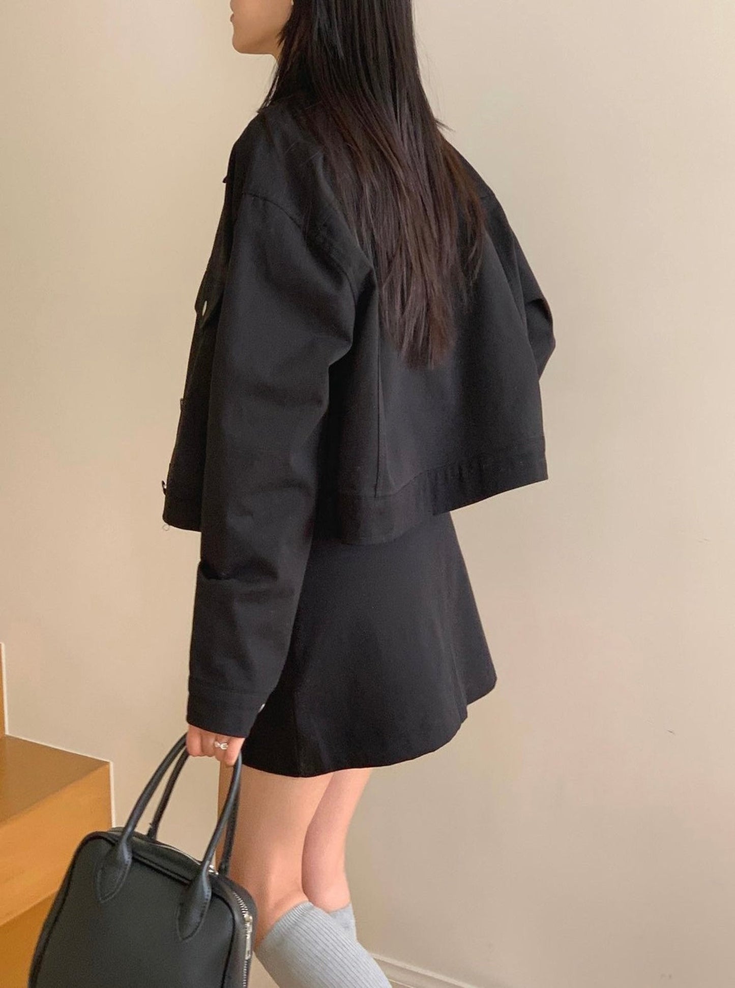Oversized Jacket With Skirt Set