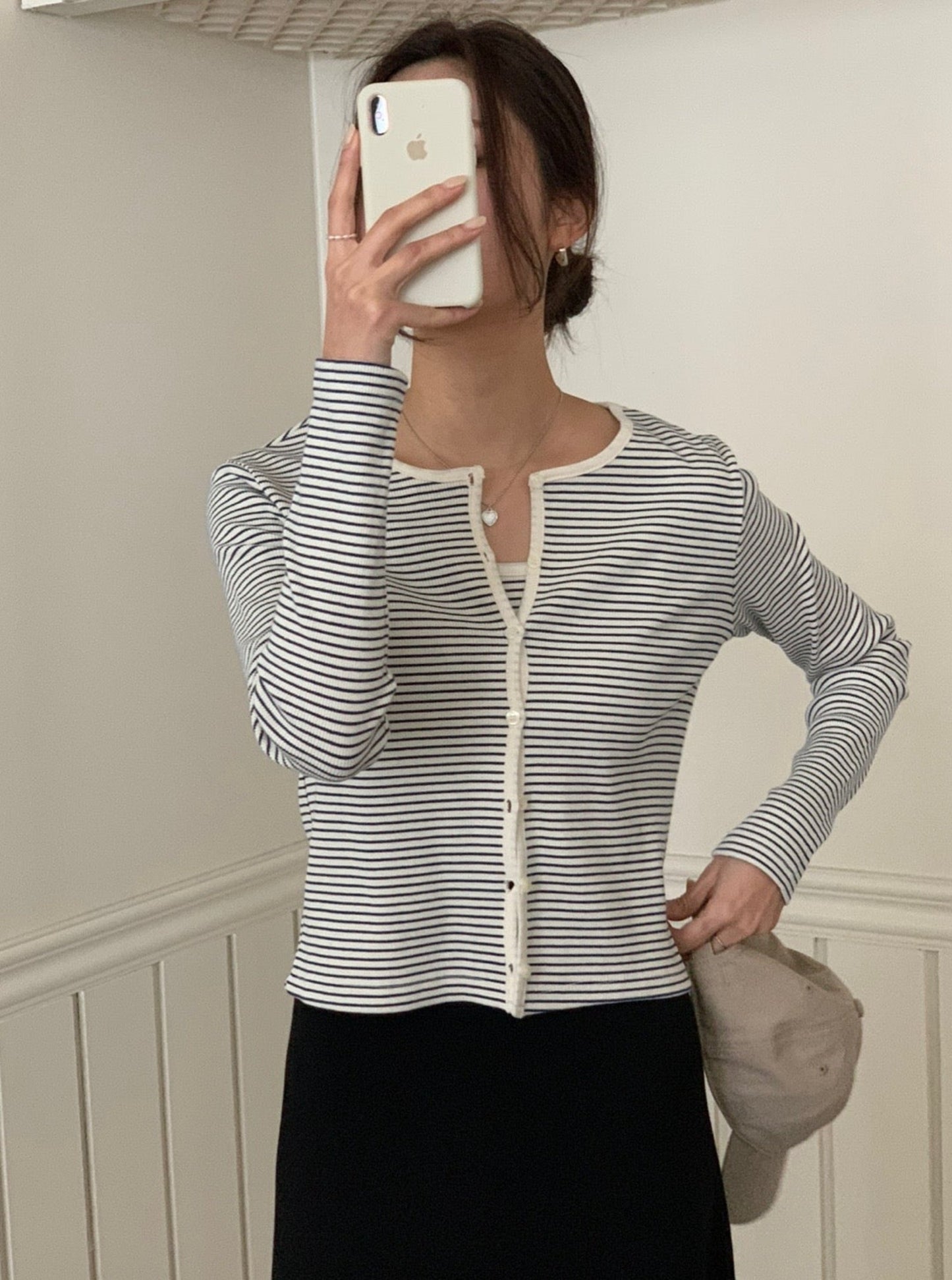 Stripe Cardigan Cami Set