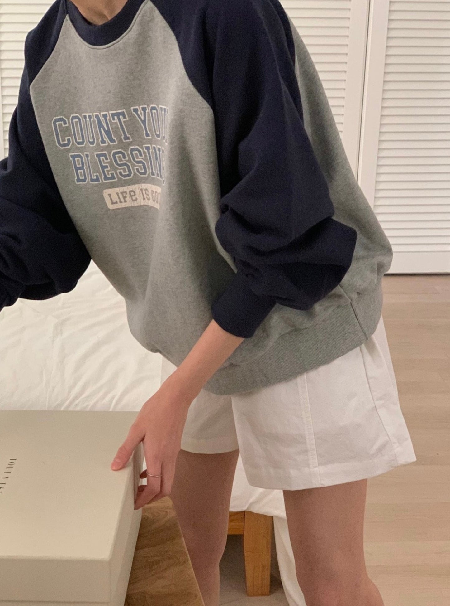 Letter Raglan Sweatshirt