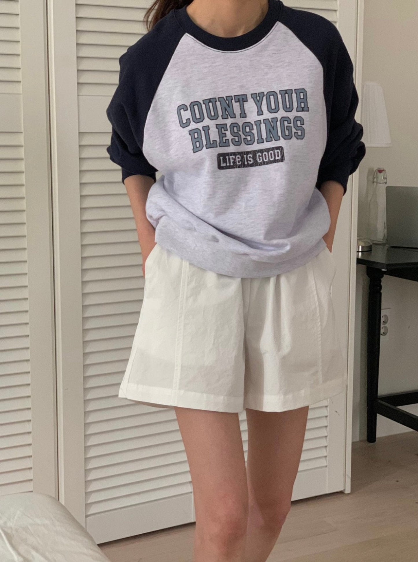 Letter Raglan Sweatshirt