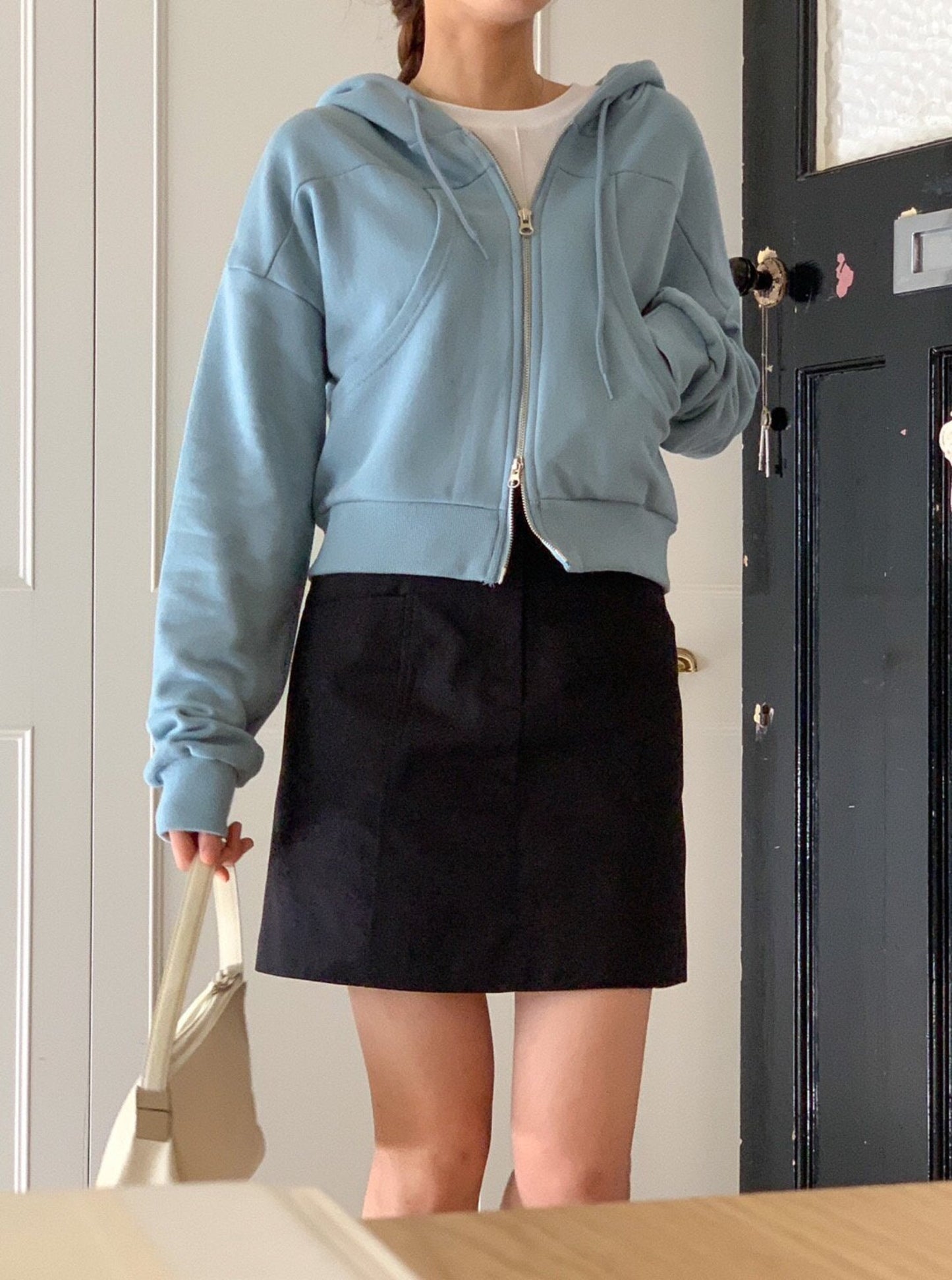 Crop Hoodie Zip-Up