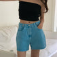 Washed Short Denim Jeans
