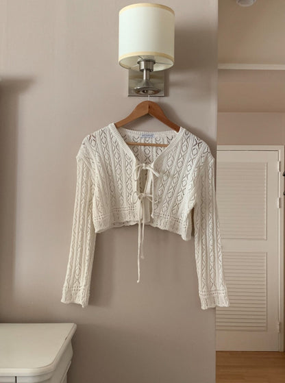 Bolero Eyelet Cardigan