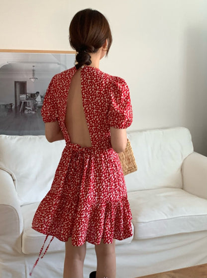 Floral Open Back Dress