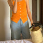 Button Bustier Knit Cami