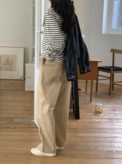 Cotton Pleated Trouser