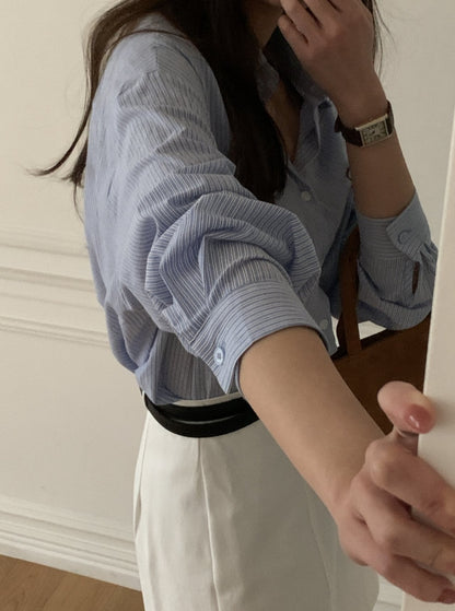 Oversized Pin Stripe Shirt