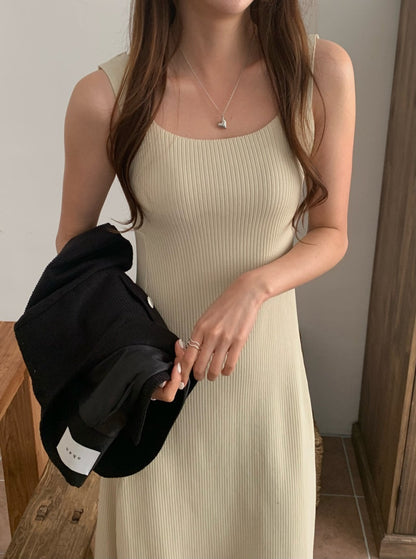 Sleeveless Knit Midi Dress