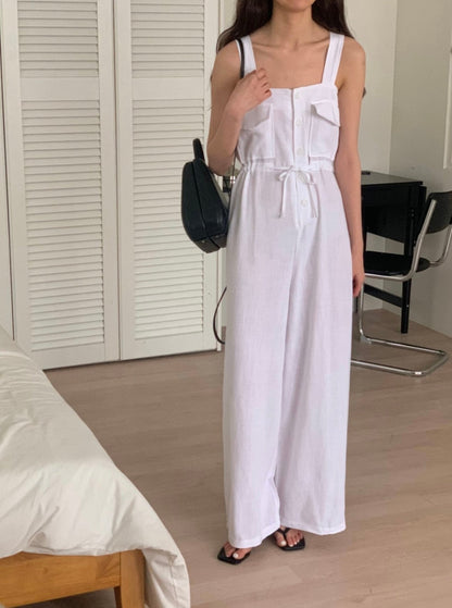 Sleeveless Linen Jumpsuit