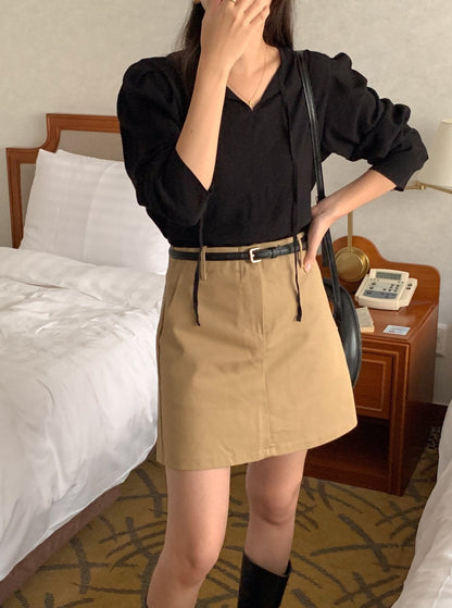 Cotton A-Line Skirt