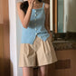 Button Bustier Knit Cami