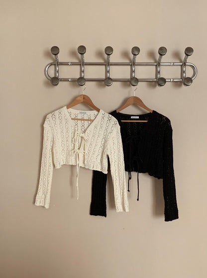 Bolero Eyelet Cardigan