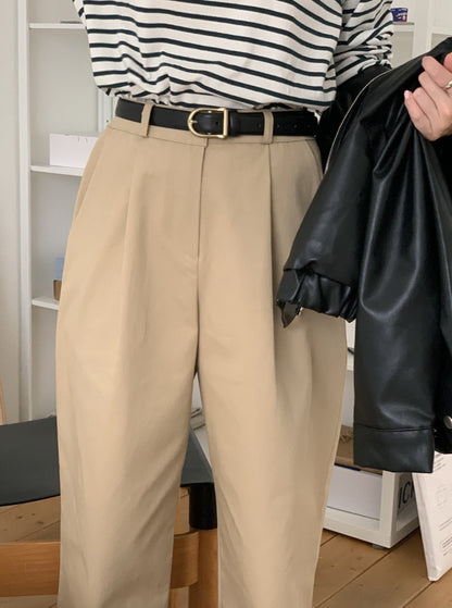 Cotton Pleated Trouser