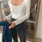Scoop Neck Knit Tee