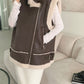 Oversized Shearling Leather Vest