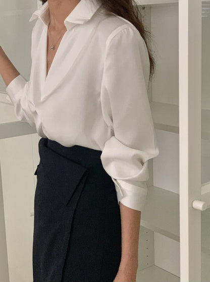 Knot Satin Blouse